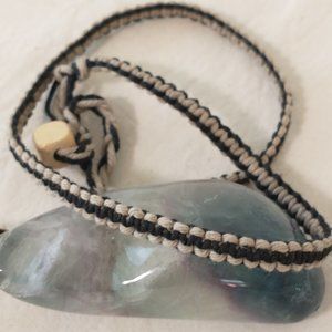 Men's Black and Natural Hemp Necklace